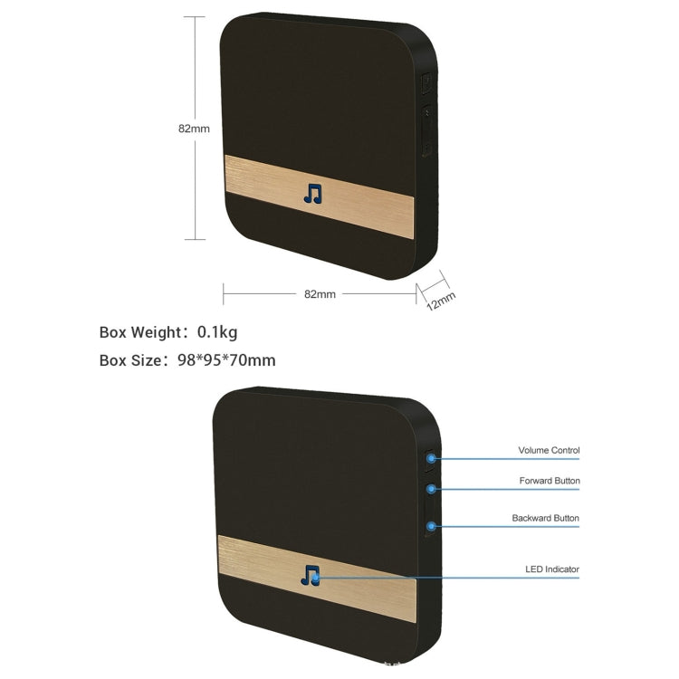 B10 52 Chimes 110dB Doorbell Receiver Low Power Consumption Home Door Tools, EU Plug, AC 90-260V, B10 Black EU Plug, B10 White EU Plug B10 52 Chimes 110dB Doorbell Receiver Low Power Consumption Home Door Tools, EU Plug, AC 90-260V, B10 Black EU Plug, B10 White EU Plug